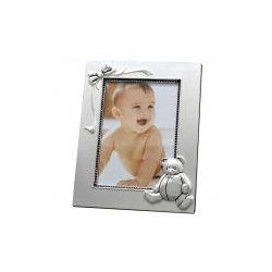 Cadre photo argenté ours