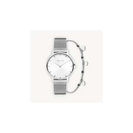 Box AMALYS montre tout acier et bracelet acier