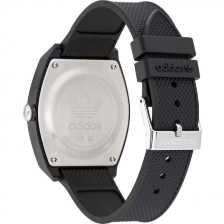 Montre ADIDAS acier noir bracelet silicone