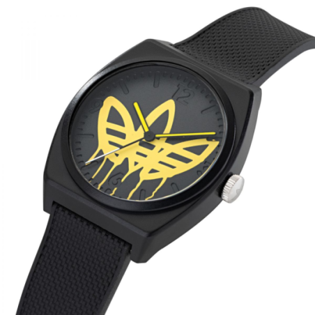 Montre ADIDAS acier noir bracelet silicone