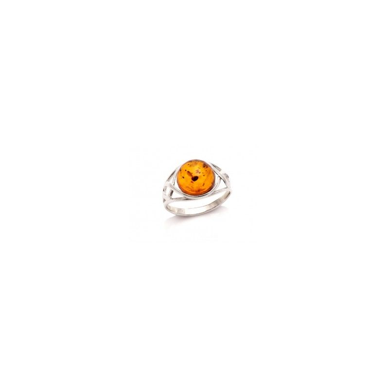 Bague argent ambre