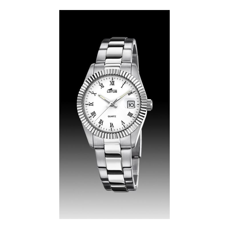 Montre LOTUS tout acier cadran chiffre romain
