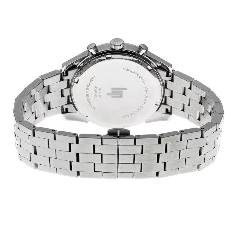 Montre LIP Himalaya chrono tout acier fond bleu
