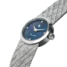 Montre LIP Henriette tout acier fond bleu bracelet manchette