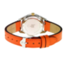 Montre LIP Himalaya fond blanc bracelet cuir orange