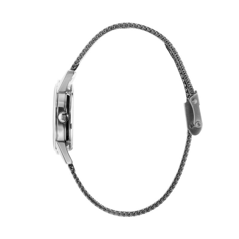 Montre LIP Himalaya tout acier fond noir bracelet milanais