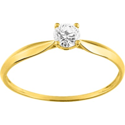 Solitaire or jaune 9 carats oxyde 4 griffes