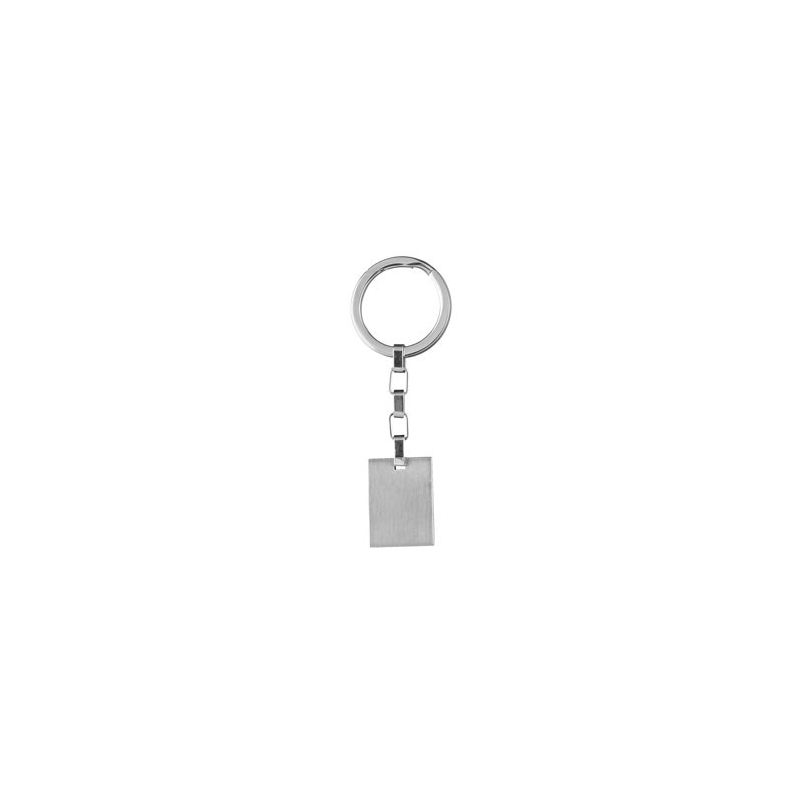 Porte clefs acier plaque rectangulaire