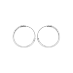 Créoles lisses argent diamètre 16 mm