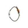 Montre LIP Churchill C18 boite carré acier bracelet cuir marron