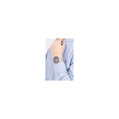Montre homme LORUS automatique tout acier fond noir