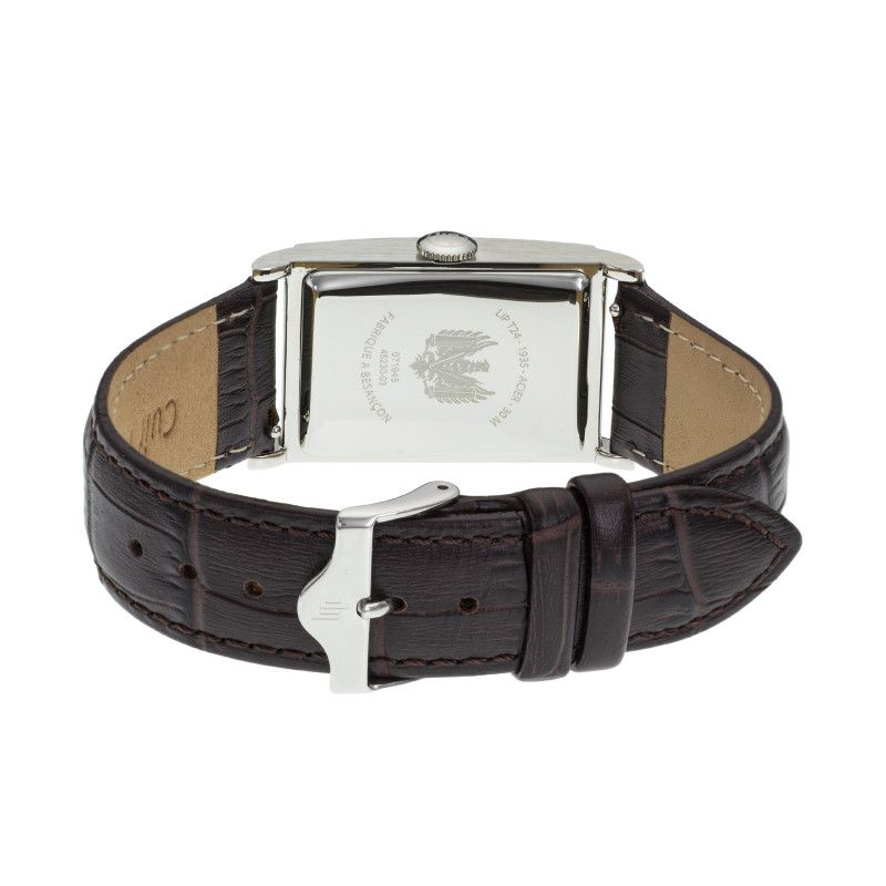 Montre LIP Churchill T24 acier bracelet cuir marron