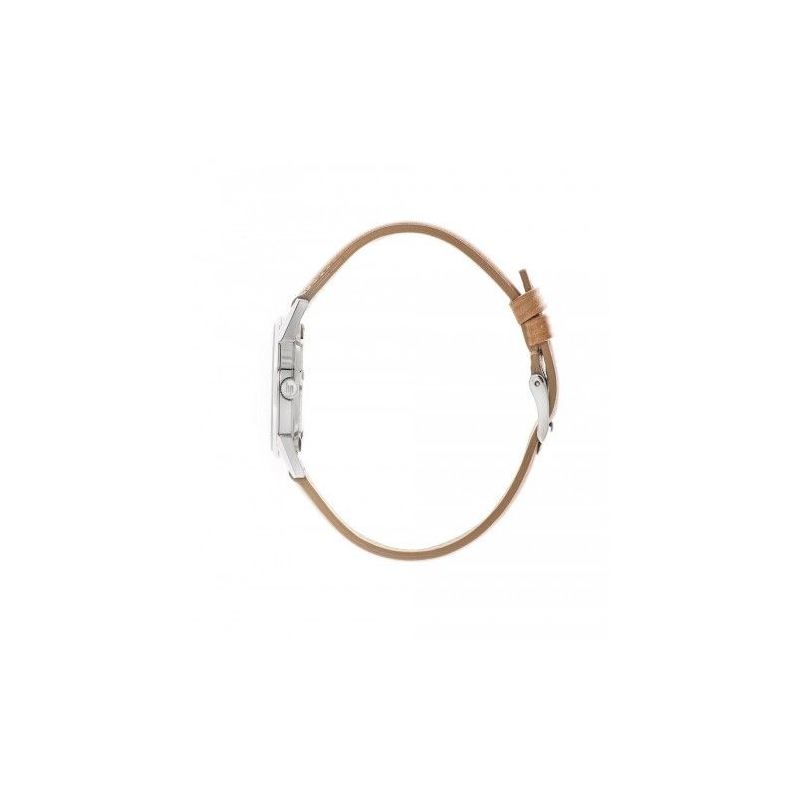 Montre LIP Himalaya fond blanc bracelet cuir marron