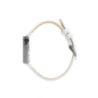 Montre LIP Mach 2000 Mini cadran acier bracelet cuir blanc