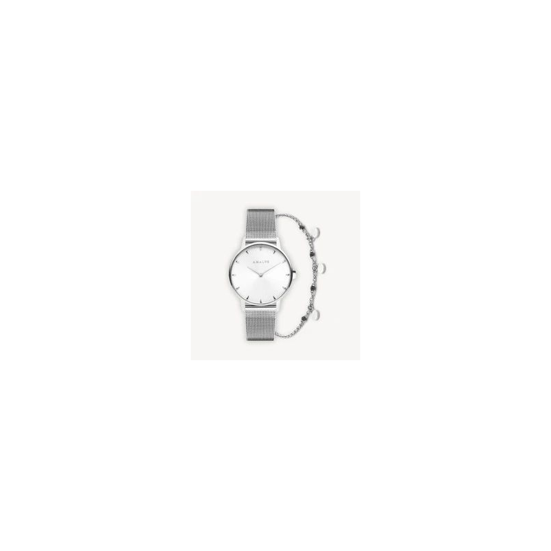 Box AMALYS montre tout acier et bracelet acier